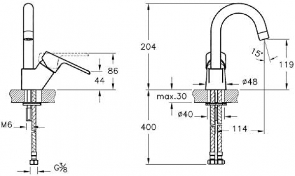 Artema Marin S A42458 Lavabo Bataryası