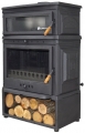 Flame Stove Retro Dik Style resim