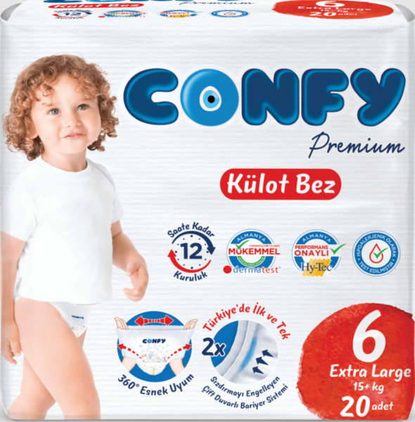 Confy Premium Külot 6 Beden Bebek Bezi