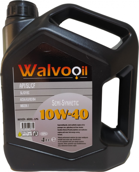 Walvooil 10W-40 Motor Yağı (4 litre)