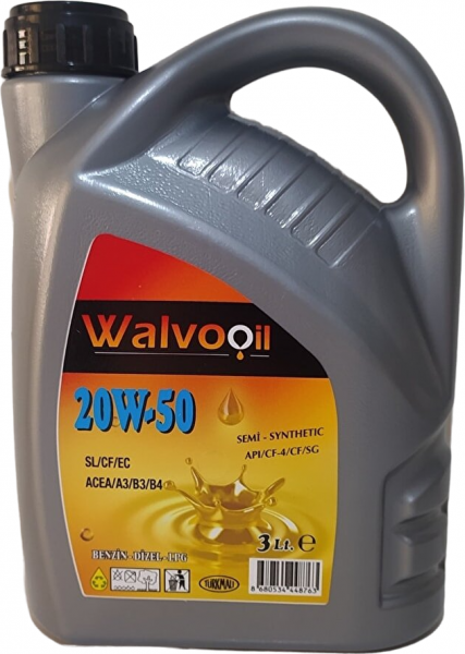 Walvooil 20W-50 Motor Yağı (3 litre)