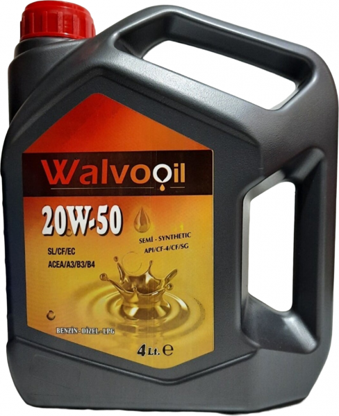 Walvooil 20W-50 Motor Yağı (4 litre)