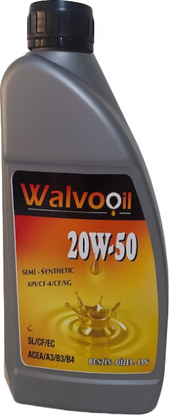 Walvooil 20W-50 Motor Yağı (0.9 litre)