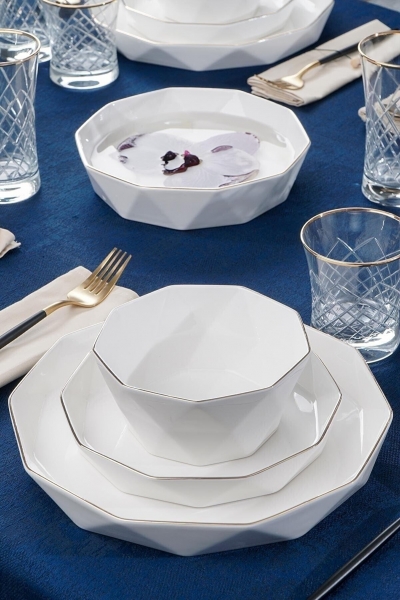 Acar Diamond Collection 24 Parça Yemek Takımı