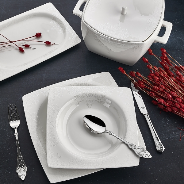 Aryıldız Bone Square AR45002 60 Parça Yemek Takımı
