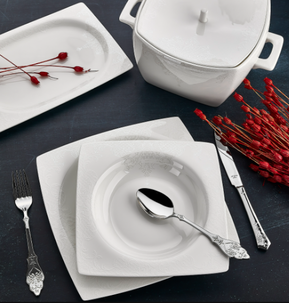 Aryıldız Bone Square AR45002 60 Parça Yemek Takımı