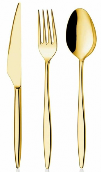 Aryıldız Elegant ''S'' Gold 89 Parça Çatal Kaşık Bıçak Takımı