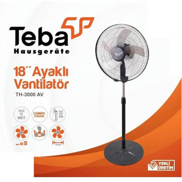 Teba TH-3000 AV Ayaklı Vantilatör