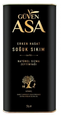 Güven Asa Erken Hasat Soğuk Sıkım Natürel Sızma Zeytinyağı 5 lt resim