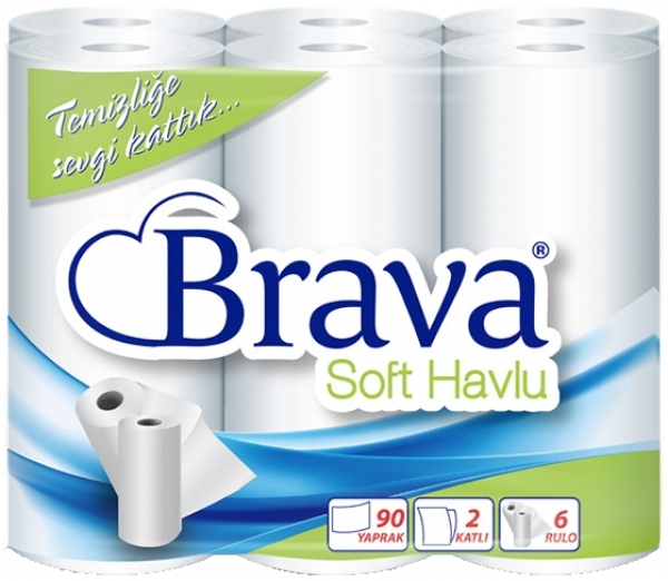 Brava Soft Kağıt Havlu 6 Rulo