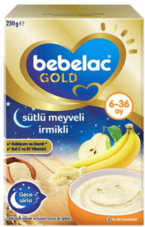 Bebelac Gold Sütlü Meyveli İrmikli 250 gr Kaşık Mama