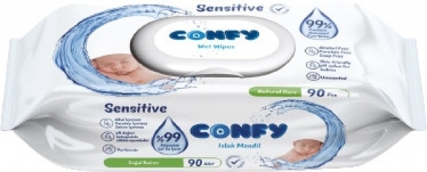 Confy Premium Sensitive Islak Mendil (90 Yaprak)