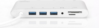 Digitus USB Type-C to HDMI Mini DP VGA Ethernet SD USB-A USB-C AUX Dönüştürücü