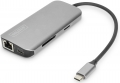 Digitus USB Type-C to HDMI USB-A USB-C SD MicroSD Ethernet resim