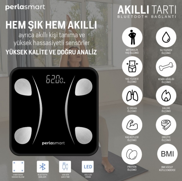 Perlasmart PS01M Dijital Banyo Tartısı