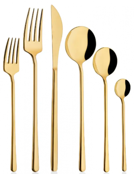 Taç Grasse Gold 5160 72 Parça Çatal Kaşık Bıçak Takımı
