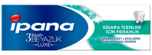 İpana 3 Boyutlu Beyazlık Luxe Sigara İçenler İçin Ferahlık 75 ml