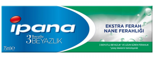 İpana 3 Boyutlu Beyazlık Ekstra Ferah Nane 75 ml