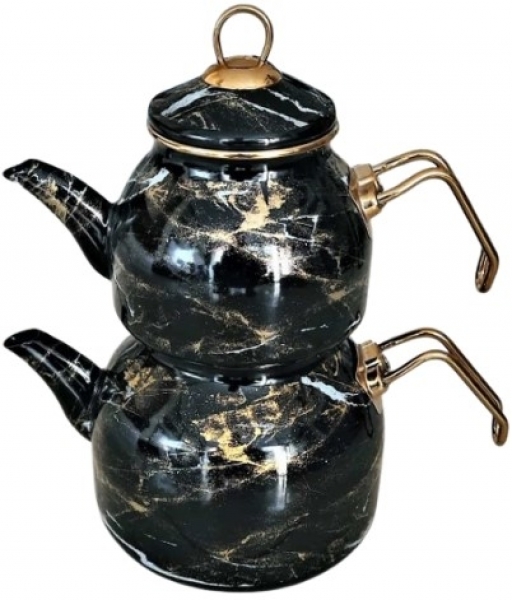 Bambum Kanuni Mermer Desenli Siyah