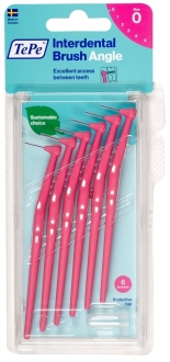 Tepe Angle Saplı Arayüz Fırçası Pembe 0.4 mm 6'lı