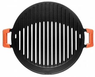 Lava Döküm Mangal Izgarası Silikon Kulplu 37 cm