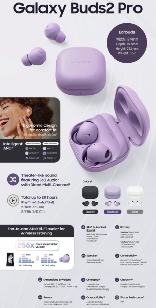 Samsung Galaxy Buds 2 Pro Tam Kablosuz Kulaklık