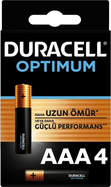Duracell Optimum AAA 4'lü İnce Kalem Pil