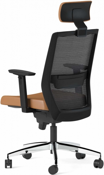 Bürotime Bold Başlıklı Krom Deri Yönetici Koltuğu