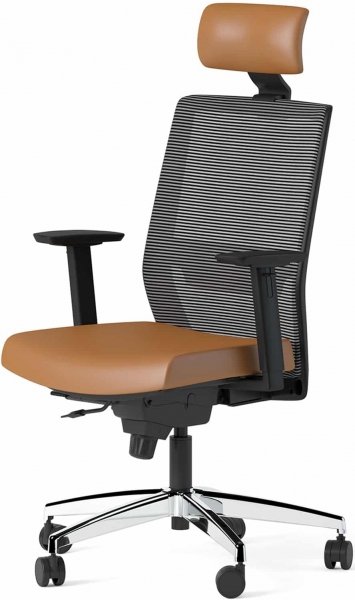 Bürotime Bold Başlıklı Krom Deri Yönetici Koltuğu