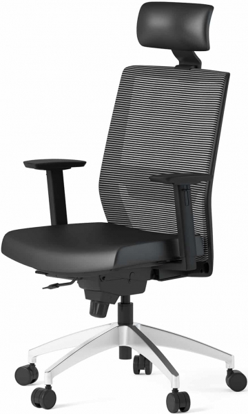 Bürotime Bold Başlıklı Alüminyum Deri Yönetici Koltuğu