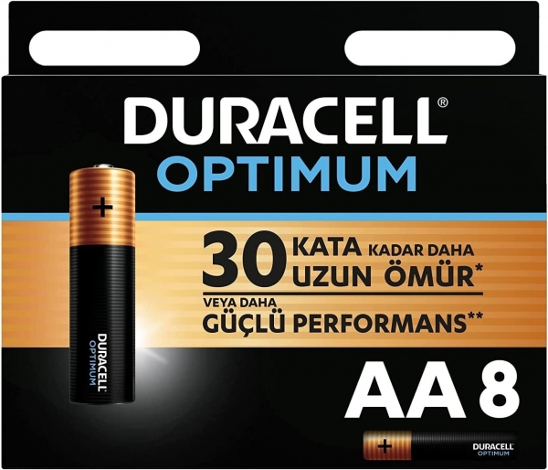 Duracell Optimum AA 8'li Kalem Pil
