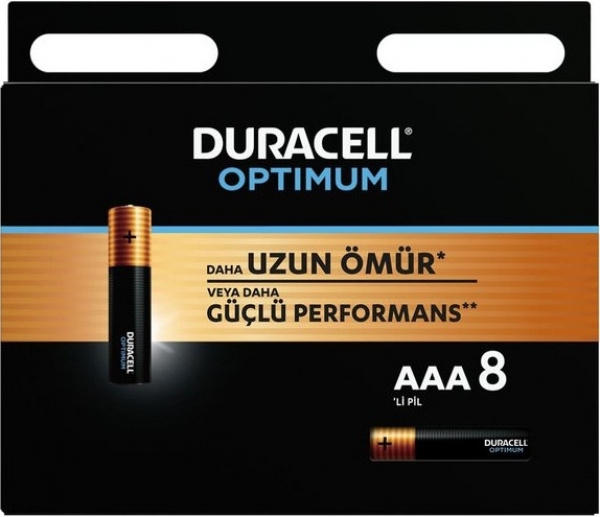 Duracell Optimum AAA 8'li İnce Kalem Pil