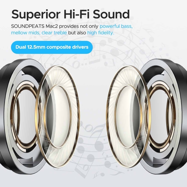 Soundpeats Mac 2 Tam Kablosuz Kulaklık