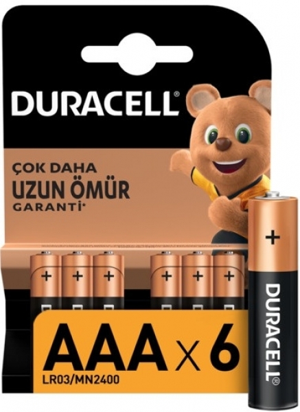 Duracell Basic AAA 6'lı İnce Kalem Pil