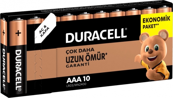 Duracell Basic AAA 10'lu İnce Kalem Pil
