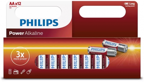 Philips Power Alkaline AA 12'li Kalem Pil