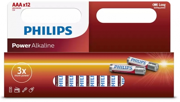Philips Power Alkaline AAA 12'li İnce Kalem Pil