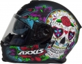 Axxis Eagle Sv Mexican Skull A1 Mat Siyah Mavi resim