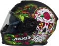 Axxis Eagle Sv Mexican Skull A11 Matt Black Yellow resim