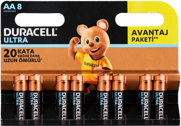 Duracell Ultra AA 8'li Kalem Pil