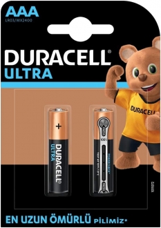 Duracell Ultra AAA 2'li İnce Kalem Pil