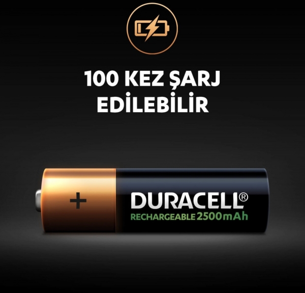Duracell Şarj Edilebilir AA 2500 mAh Kalem Pil