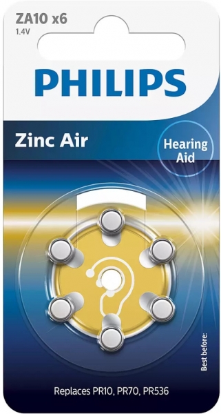 Philips ZA10B6A/10 6'lı Düğme Pil
