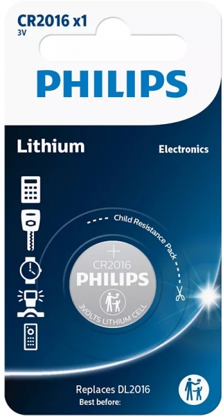 Philips Minicells CR2016/01B Düğme Pil