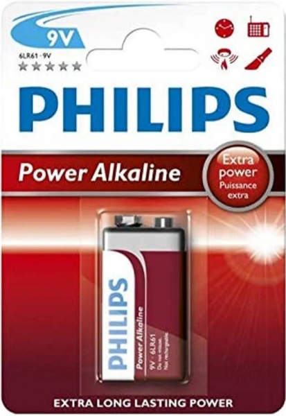 Philips Power Alkaline 9V Dikdörtgen Pil