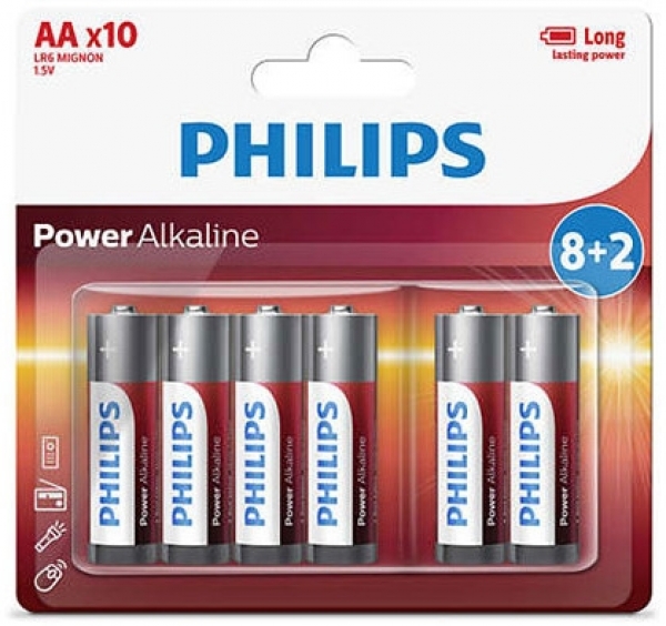 Philips Power Alkaline AA 10'lu Kalem Pil