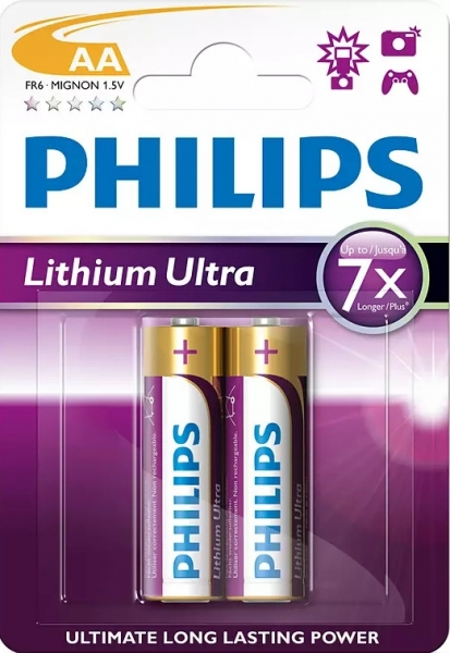 Philips Lithium Ultra AA 2'li Kalem Pil