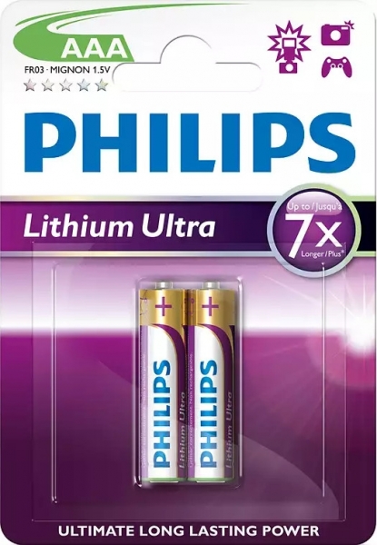 Philips Lithium Ultra AAA 2'li İnce Kalem Pil