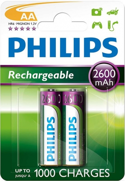 Philips Rechargeable AA 2700 mAh 2'li Kalem Pil