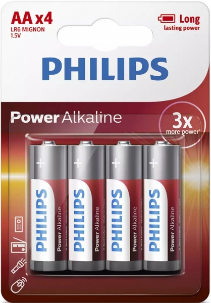 Philips Power Alkaline AA 4'lü Kalem Pil